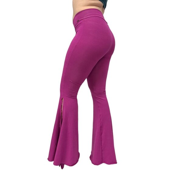Melodia Designs Pink Bamboo Fusion Flare Bellydance Yoga Pants Size M 34 NWOT - Picture 10 of 11